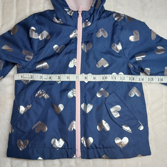 Carter’s Fleece-Lined Heart Rain Jacket – 3T - Picture 7 of 7